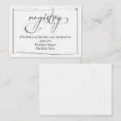 Carte d'information du Registre du Mariage de scri (Devant / Derrière)