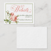 Carte d'information du site de mariage Cabbage Ros (Devant / Derrière)