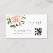 Carte d'information Elegant Blush Floral Mariage R (Devant)