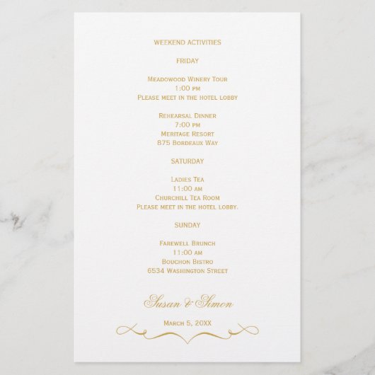 Carte d'information élégante du Mariage de script (Devant)