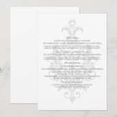 Carte d'information en damas subtil gris (Devant / Derrière)