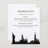 Carte d'information en noir et blanc NYC (Devant / Derrière)