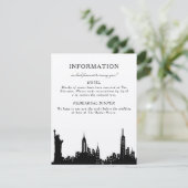 Carte d'information en noir et blanc NYC (Debout devant)