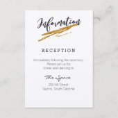 Carte d'information en noir et blanc sur la Partie (Devant)