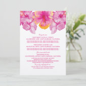 Carte d'information florale à motif d'Hibiscus Bro (Debout devant)
