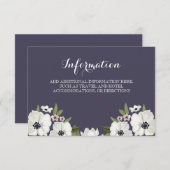 Carte d'information florale - violet (Devant / Derrière)