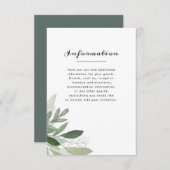 Carte d'information Garden Blush (Devant / Derrière)