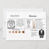Carte d'information Groomsmen carte de proposition (Devant)