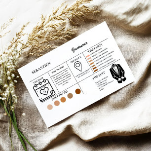 Carte d'information Groomsmen carte de proposition