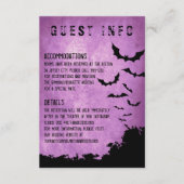 Carte d'information Halloween avec chauves-souris (Devant)