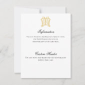 Carte d'information HM Monogram ou MH Monogram (Devant)