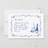 Carte d'information illustrée avec lettres manuscr (Devant)