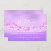 Carte d'information incluse Détails du mariage Tro (Devant / Derrière)