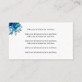 Carte d'information Indigo Floral Mason Jar (Dos)