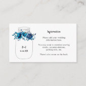 Carte d'information Indigo Floral Mason Jar (Devant)