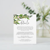 Carte d'information jointe au faire-part de mariag (Debout devant)