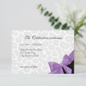 Carte d'information Leopard Spots et Purple Ribbon (Debout devant)