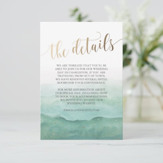 Carte d'information mariage (Debout devant)