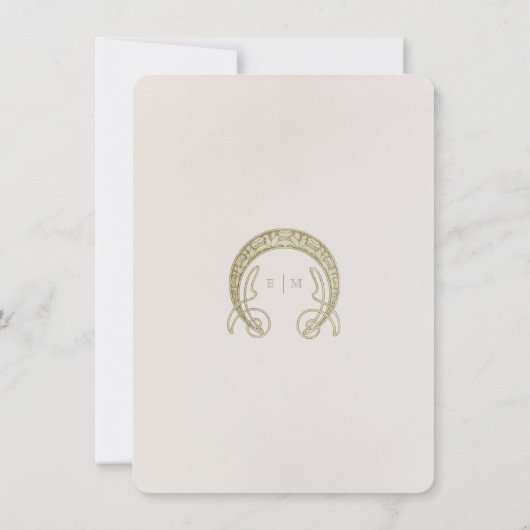 Carte d'information Mariage Art Nouveau élégant (Dos)