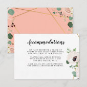 Carte d'information Mariage Coral Rose Flowers (Devant / Derrière)