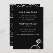 Carte d'information Mariage des anneaux d'argent m (Devant / Derrière)