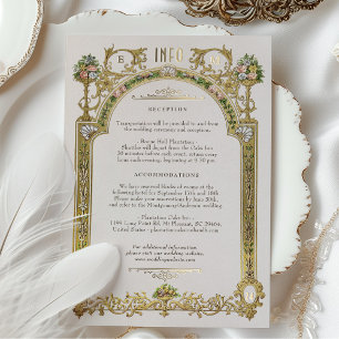 Carte d'information Mariage Élégance Royale Victor