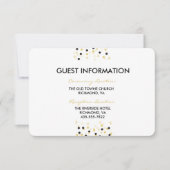Carte d'information Mariage Gold Foil & Black Conf (Devant)