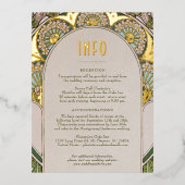 Carte d'information Mariage inspirée Art Nouveau (Recto)