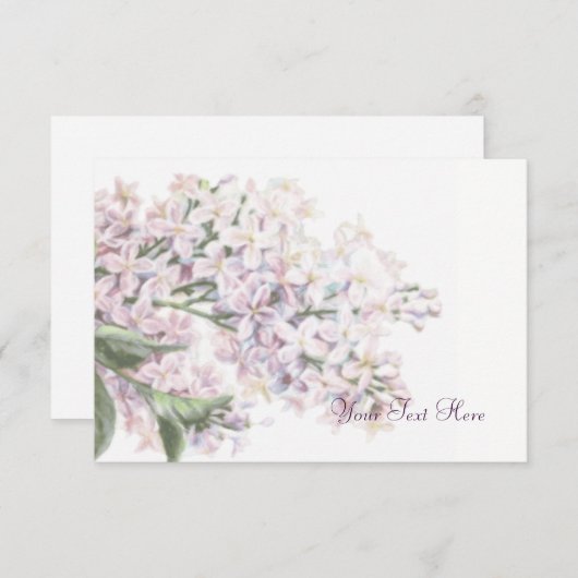 Carte d'information mariage Lilac Blooms (Devant / Derrière)