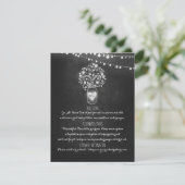 Carte d'information Mariage Mason Jar (Debout devant)
