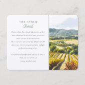 Carte d'information Mariage Napa Valley Vineyard (Devant)
