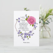 Carte d'information Mariage rose (Debout devant)