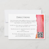 Carte d'information Mariage rose corail moderne (Dos)