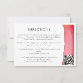 Carte d'information Mariage rose summery (Dos)