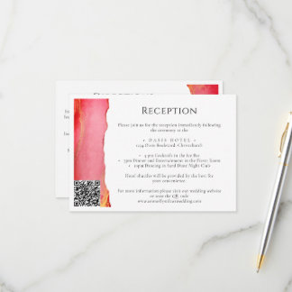 Carte d'information Mariage rose summery