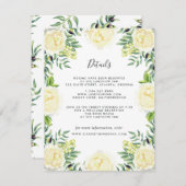 Carte d'information Mariage roses et olives (Devant / Derrière)