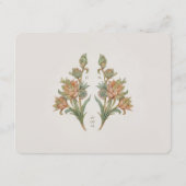 Carte d'information Mariage Succulente Vintage (Dos)