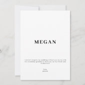 Carte d'information minimaliste moderne (Dos)