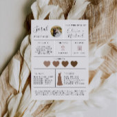 Carte d'information moderne pour la demande d'être