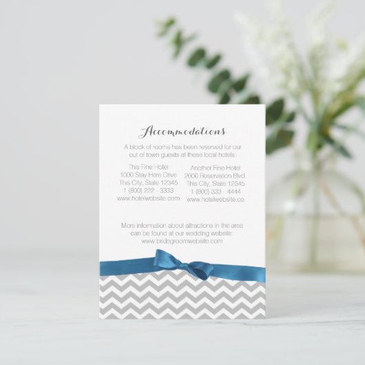 Carte d'information moderne Zigzag Motif et Bow (Debout devant)