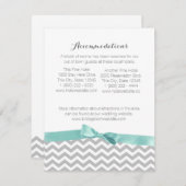 Carte d'information moderne Zigzag Motif et Bow (Devant / Derrière)