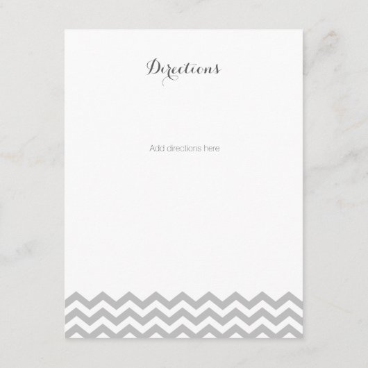 Carte d'information moderne Zigzag Motif et Bow (Dos)