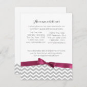 Carte d'information moderne Zigzag Motif et Bow (Devant / Derrière)