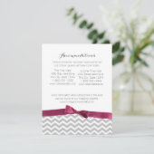 Carte d'information moderne Zigzag Motif et Bow (Debout devant)