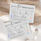 Carte d'information modifiable pour demoiselles d'