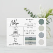 Carte d'information modifiable pour les demoiselle (Debout devant)