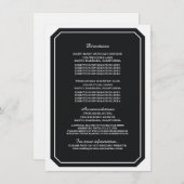 Carte d'information noire tout simplement élégante (Devant / Derrière)