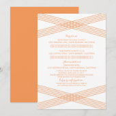 Carte d'information Orange Modern Deco (Devant / Derrière)