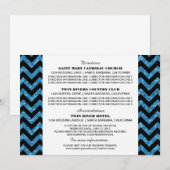 Carte d'information Paillettes Chevron Bleu (Devant / Derrière)