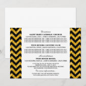 Carte d'information Paillettes Chevron Jaune (Devant / Derrière)